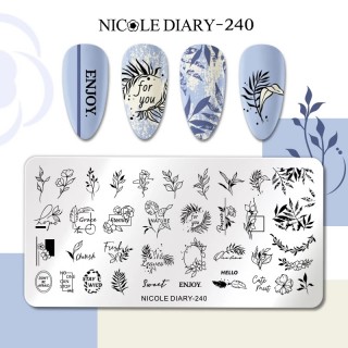 Пластина для стемпинга Nicole Diary ND-240